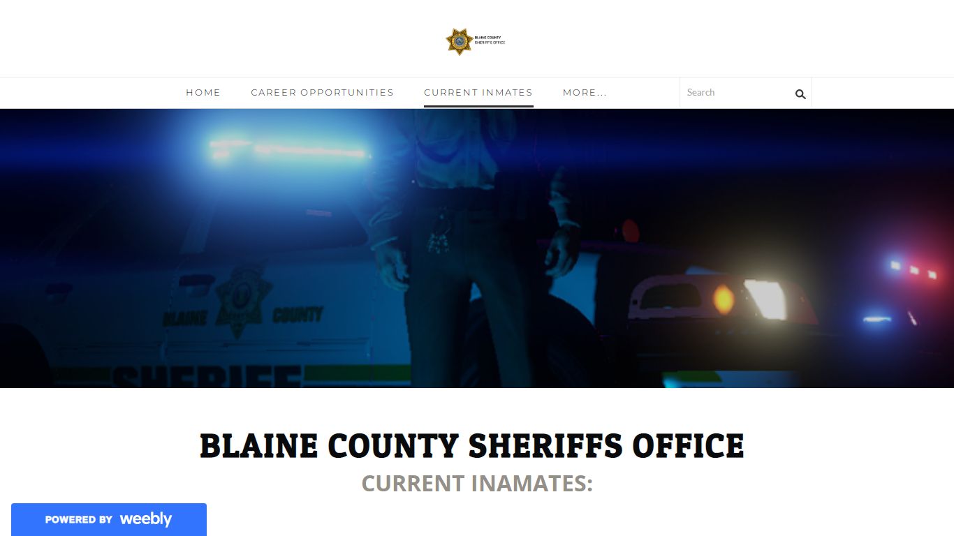 Current Inmates - BLAINE COUNTY SHERIFF'S OFFICE